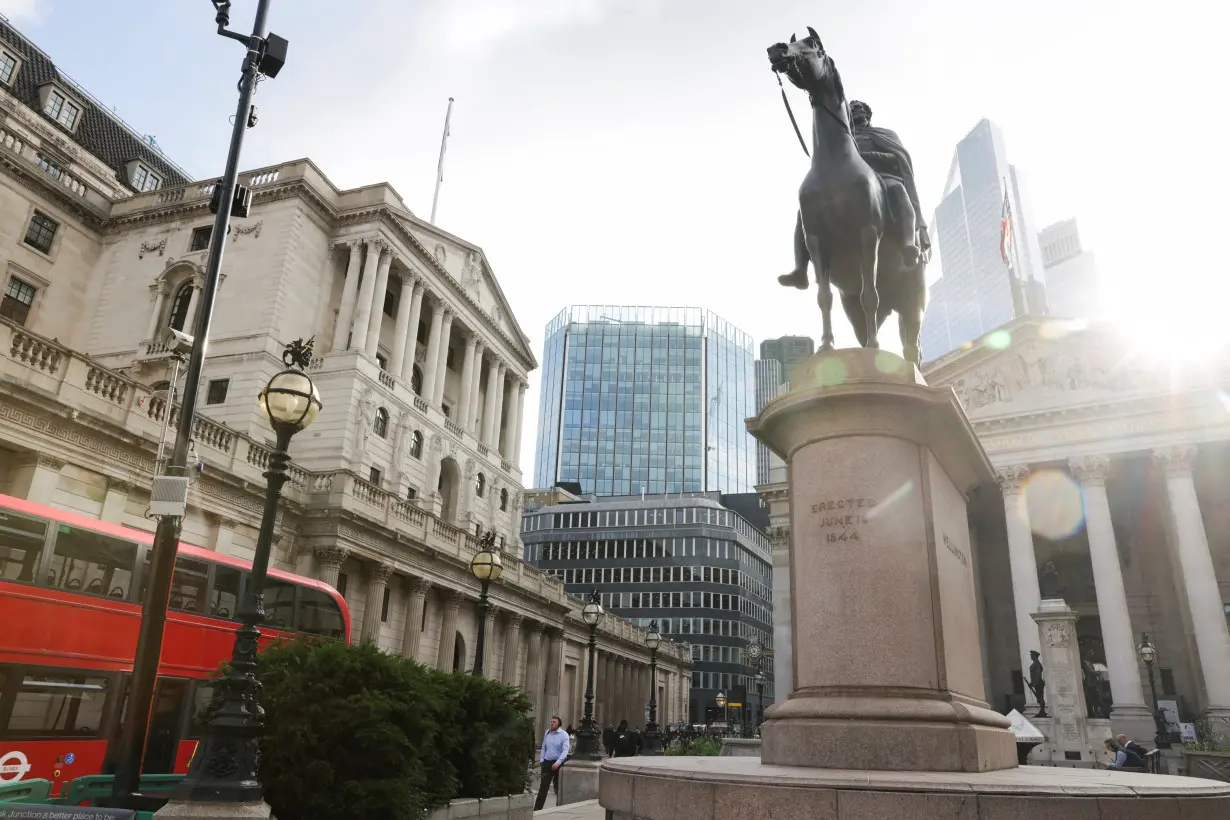 The Bank of England holds a press conference in London