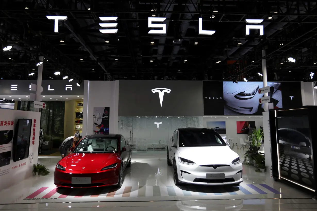 FILE PHOTO: Tesla's new Model 3 in Beijing
