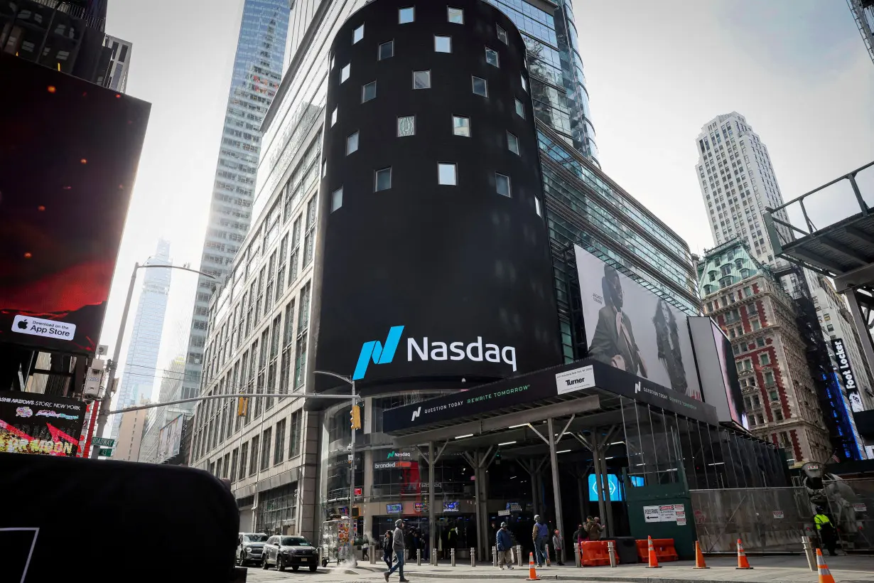 FILE PHOTO: The Nasdaq Market site is seen in New York