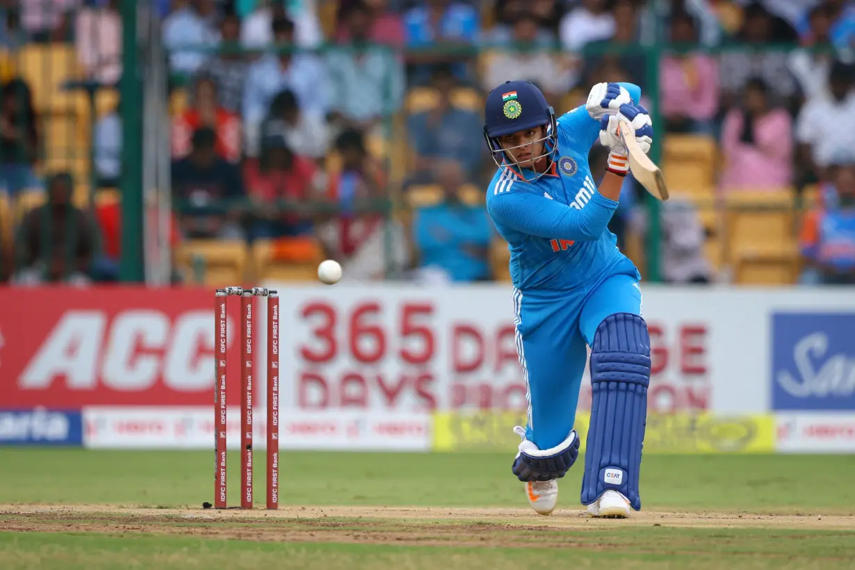 Shafali Verma of India bats during game three of the ODI series between India and South Africa on June 23 in Bengaluru, India.