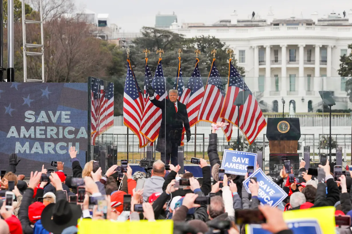 FILE PHOTO: U.S. President Donald Trump holds a rally to contest the certification of the 2020 U.S. presidential election results by the U.S. Congress in Washington