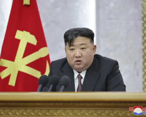 North Koreans are seen wearing Kim Jong Un pins for the first time as his personality cult grows