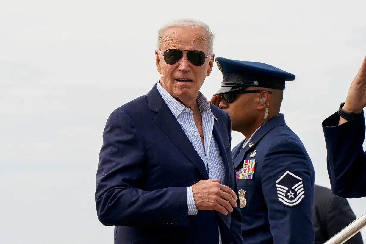 FILE PHOTO: U.S. President Joe Biden travels to campaign receptions in New York