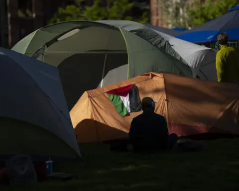 Demonstrations roil US campuses ahead of graduations as protesters spar over Gaza conflict