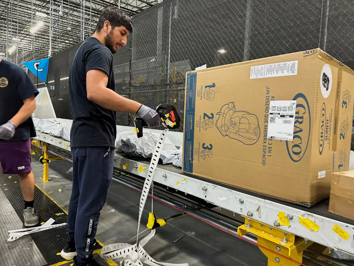 FILE PHOTO: New York Amazon facility busy on Prime Day