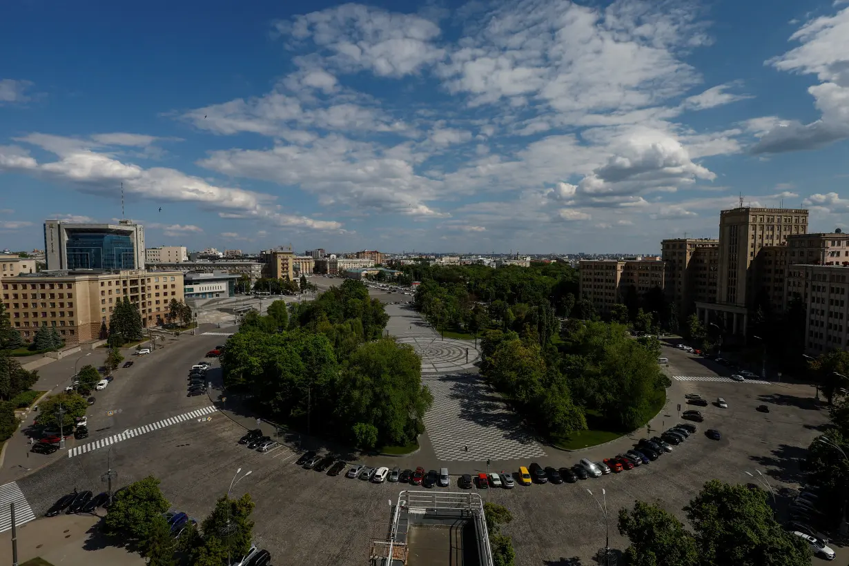 A general view of central Kharkiv