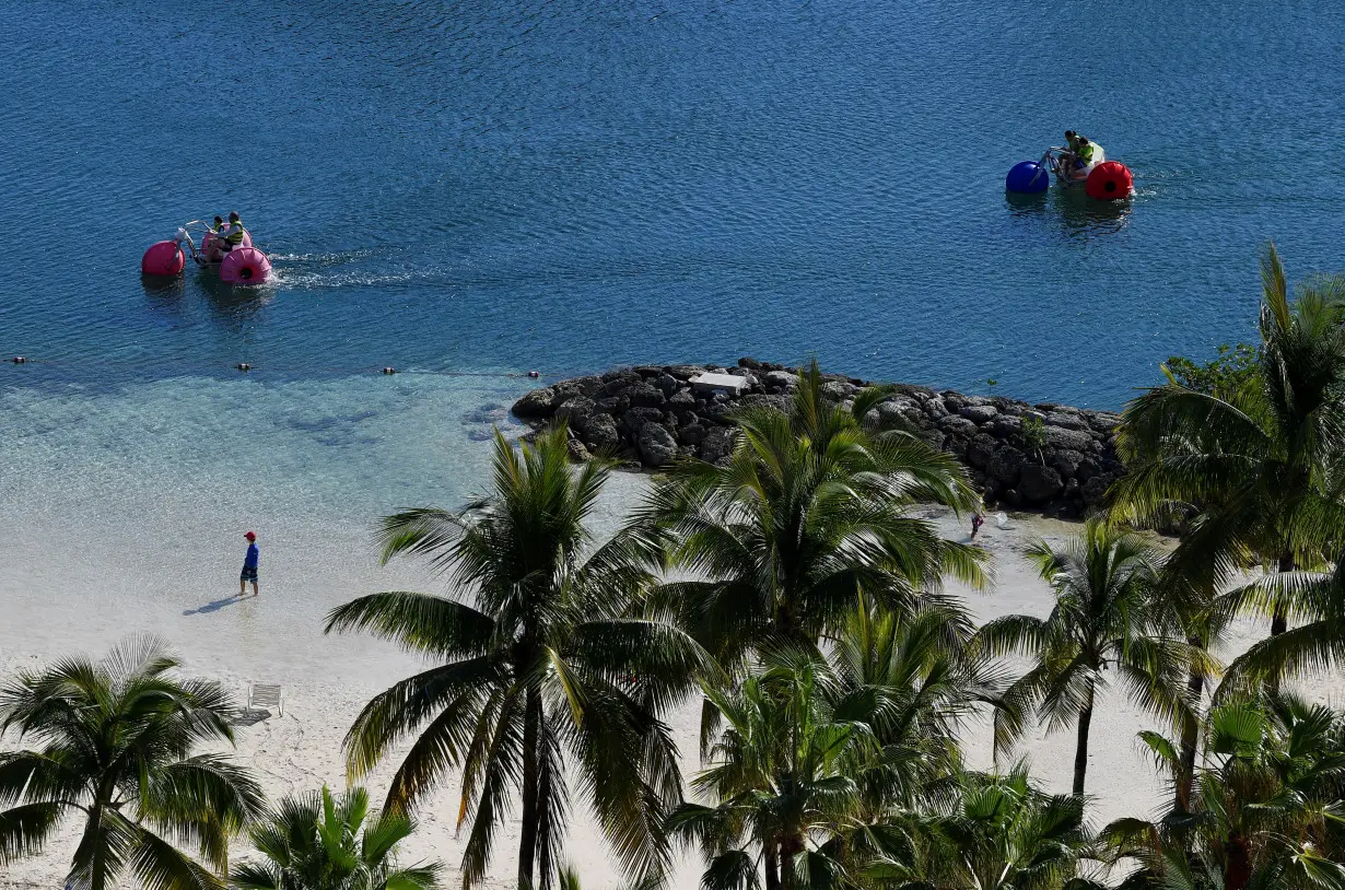 Holidaymakers relax in Nassau