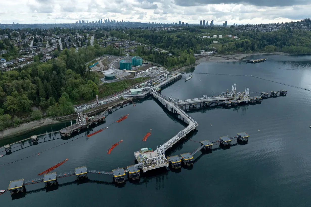 FILE PHOTO: Westridge Marine Terminal, the terminus of the Trans Mountain pipeline expansion project in Burnaby