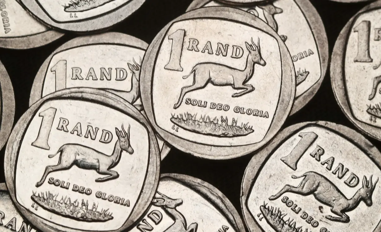 FILE PHOTO: South African Rand coins are seen in this illustration picture