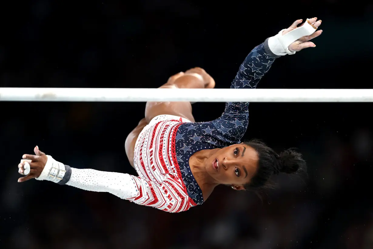 All eyes on Simone Biles as she goes for women's all-around gold at the Paris Olympics