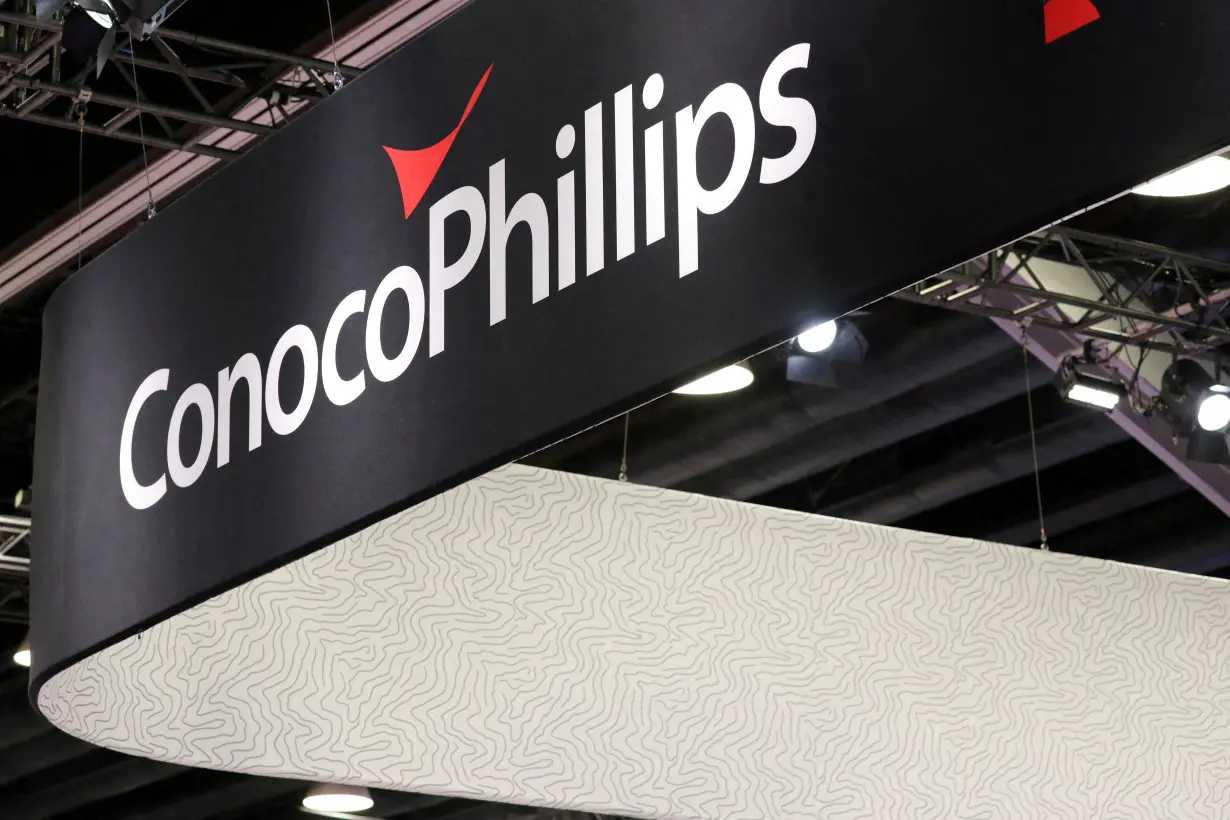 FILE PHOTO: The logo of American oil and natural gas exploration and production company ConocoPhillips