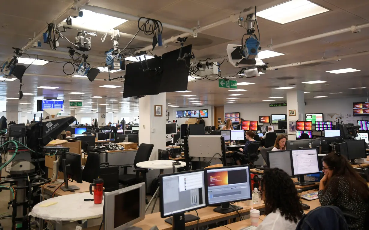 General views inside and outside of Thomson Reuters offices at 30 South Colonnade in Canary Wharf, London