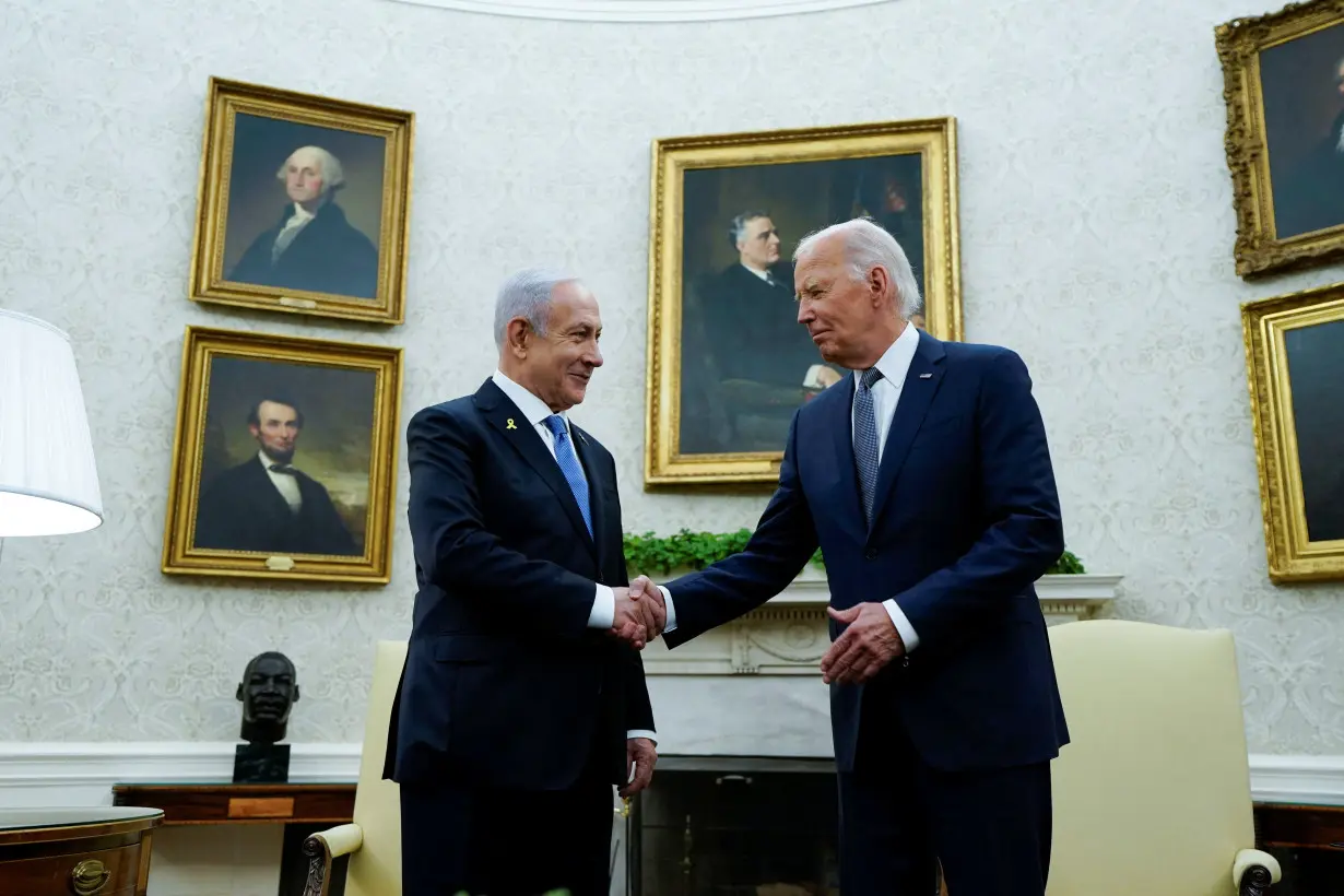 U.S. President Biden meets with Israeli PM Netanyahu at the White House in Washington