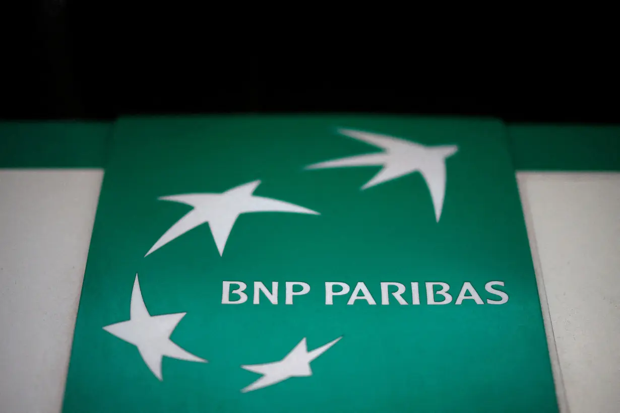 FILE PHOTO: Logo of BNP Paribas on a bank building in Paris