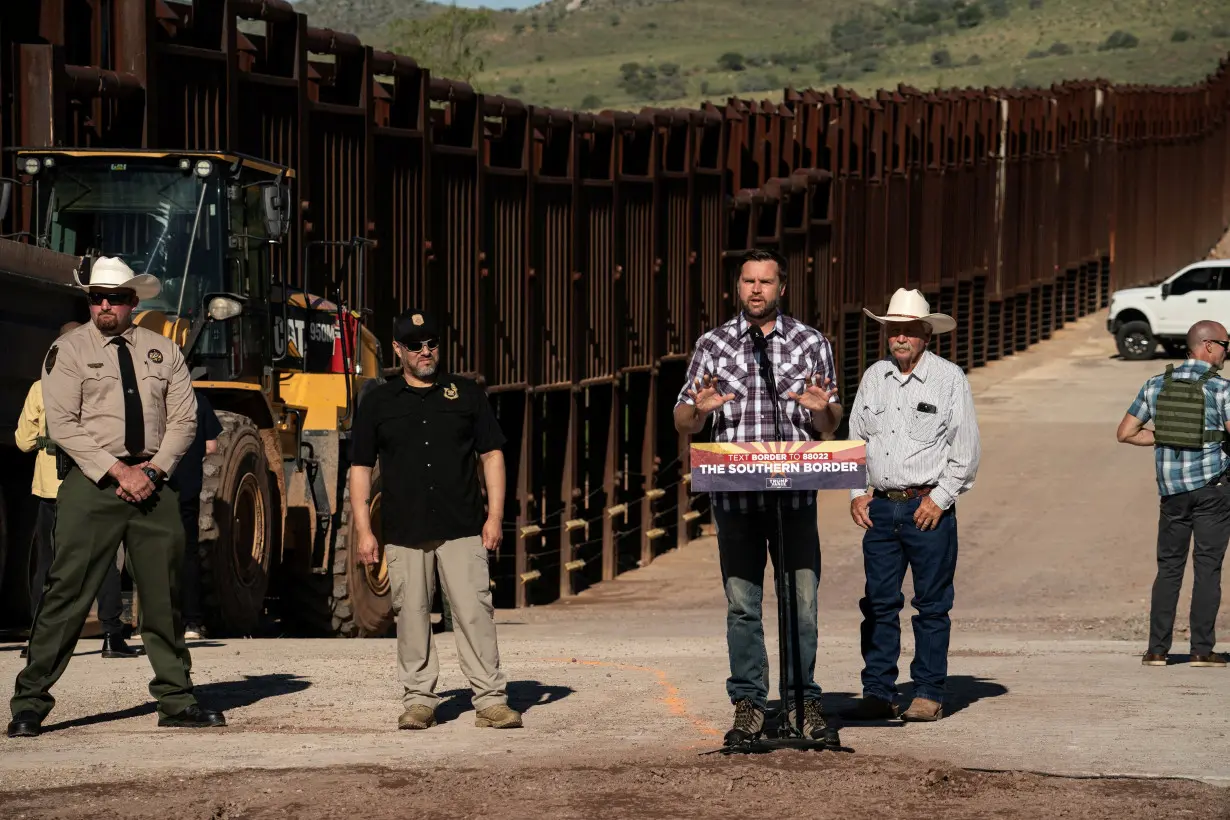 Republican Vice Presidential nominee JD Vance's border visit in Arizona