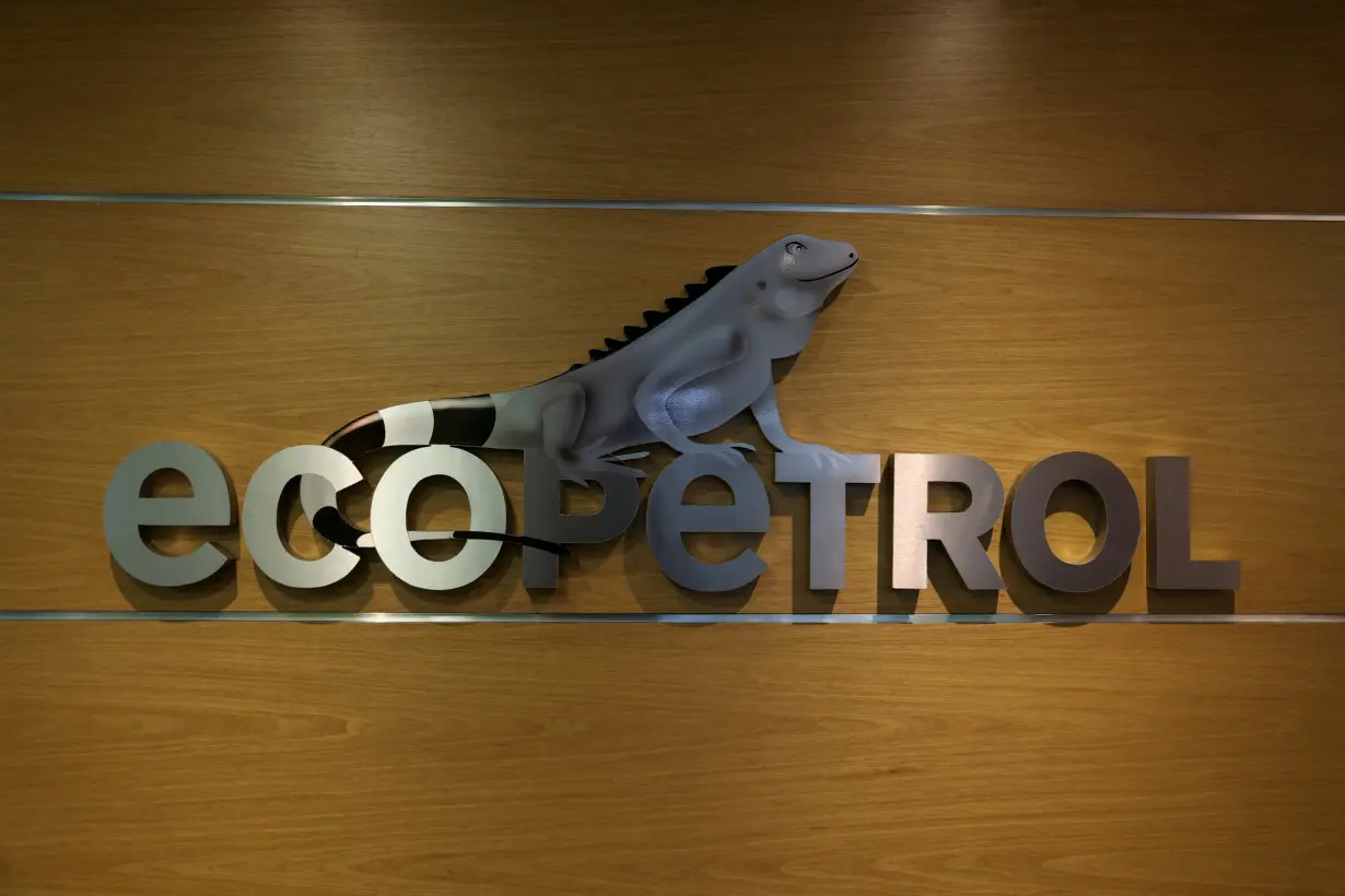 FILE PHOTO: The logo of Ecopetrol is pictured at its headquarters in Bogota