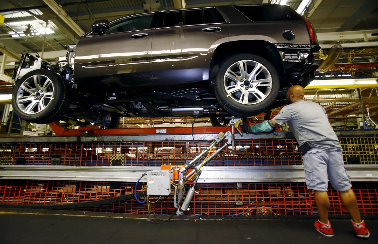 Mike Guillen works on the assembly line at the General Motors Assembly Plant in Arlington, Texas