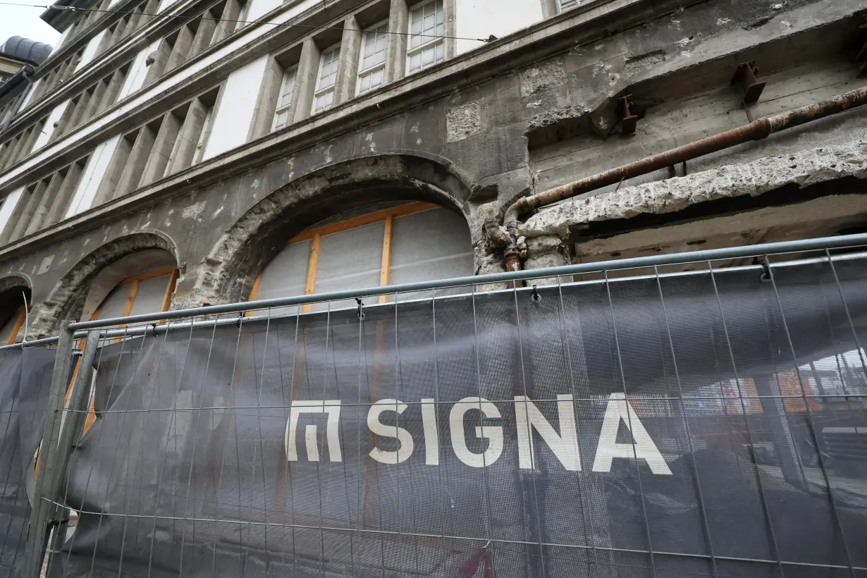 FILE PHOTO: Construction site of Karstadt department store of Rene Benko's Signa empire in Munich