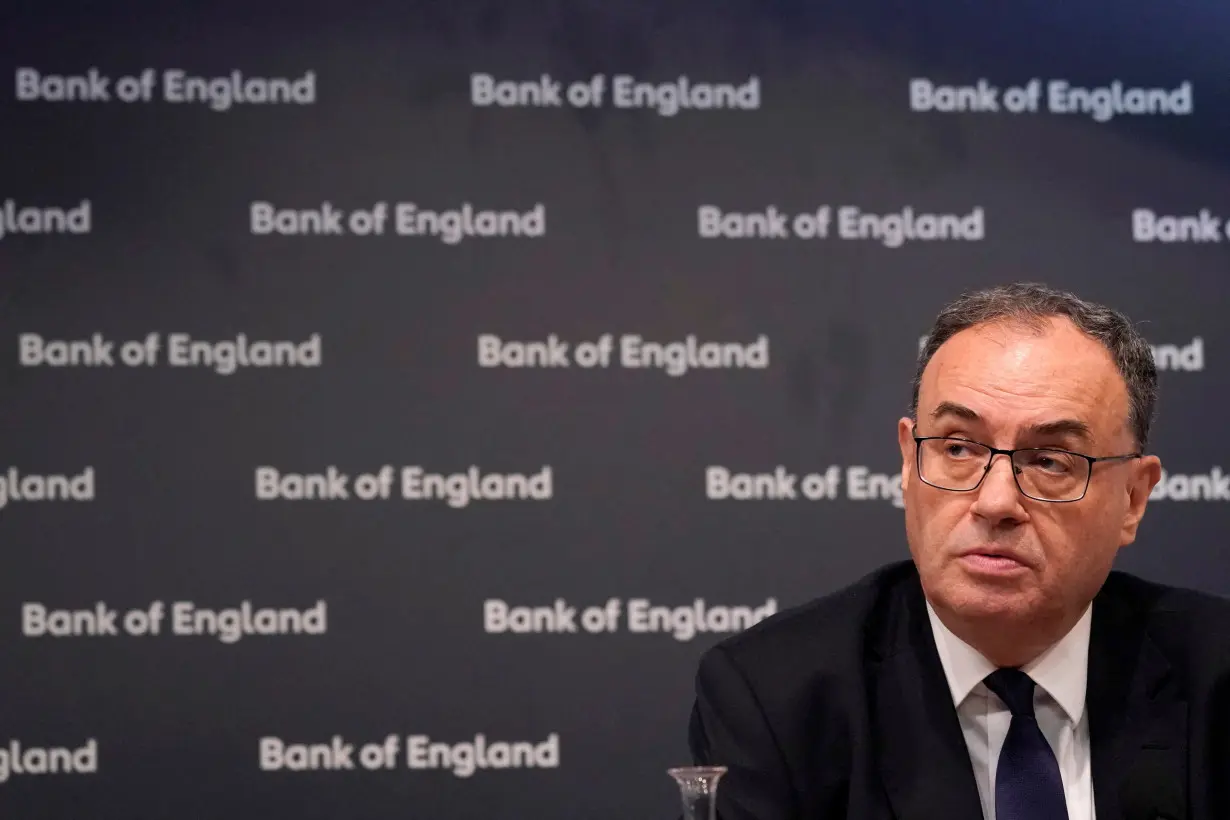 Press conference at the Bank of England in London