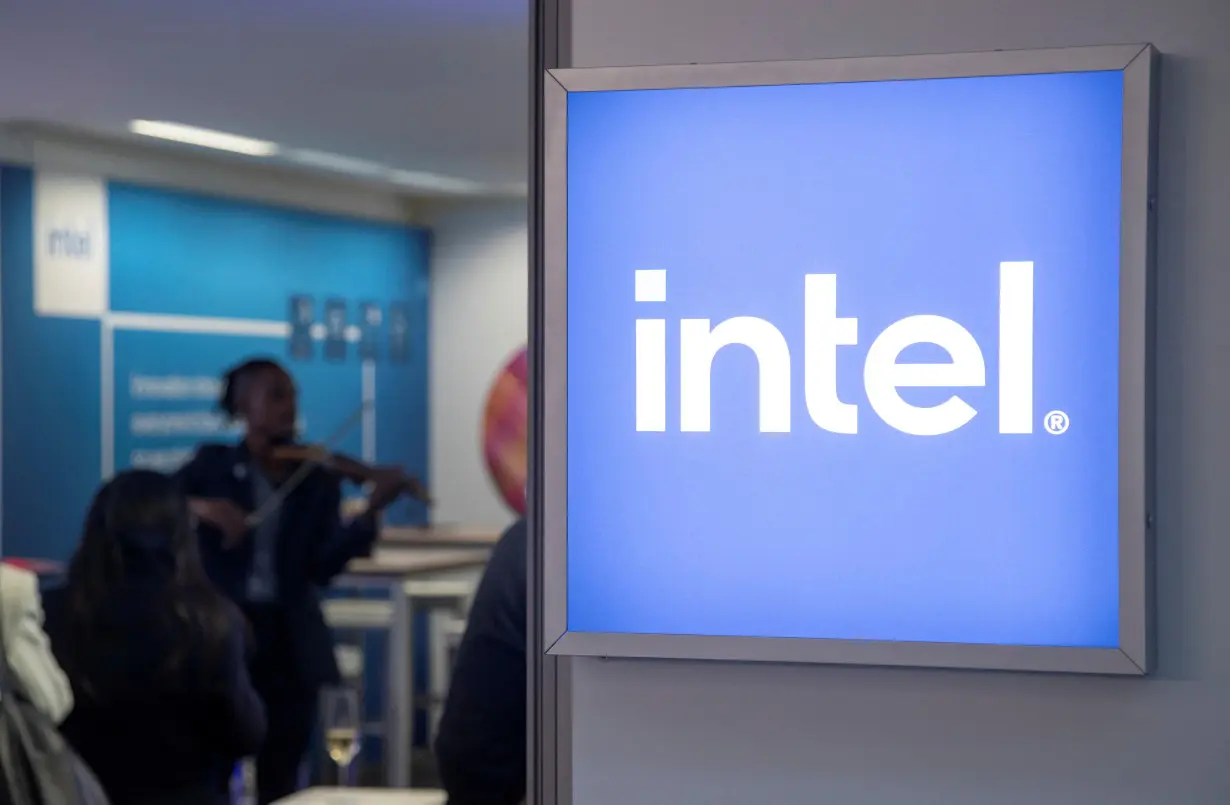 FILE PHOTO: The Intel Corporation logo is seen in Davos