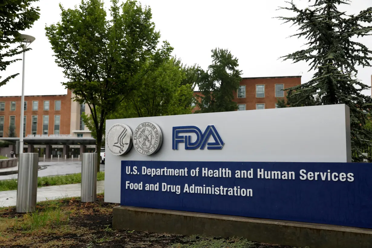 FILE PHOTO: Signage is seen outside of FDA headquarters in White Oak, Maryland