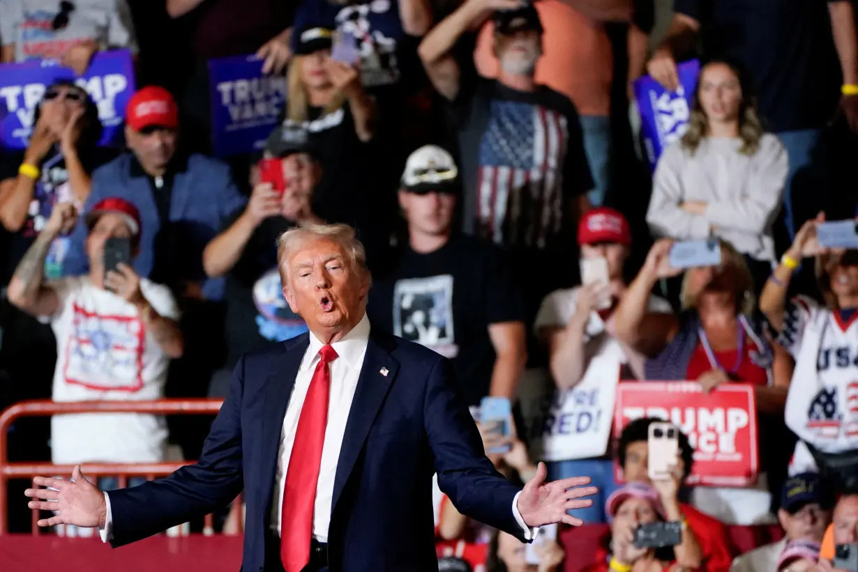 Republican presidential nominee and former U.S. President Donald Trump holds a campaign rally in Harrisburg