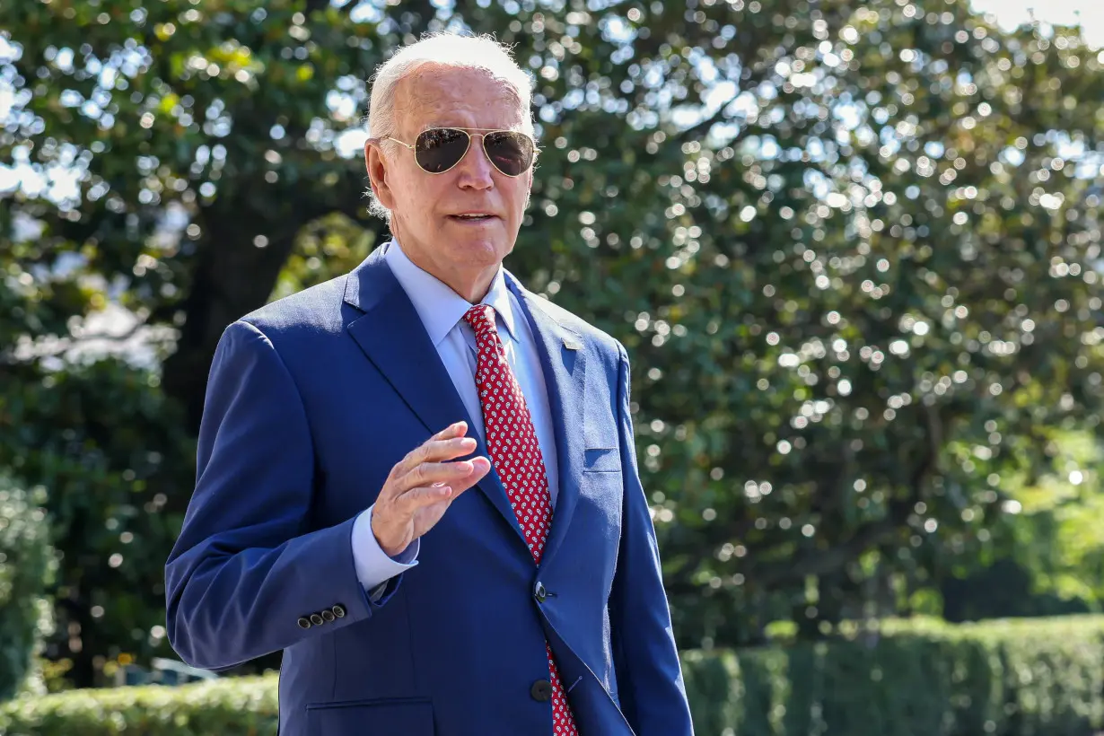 U.S. President Joe Biden departs on travel to Wilmington, Delaware in Washington