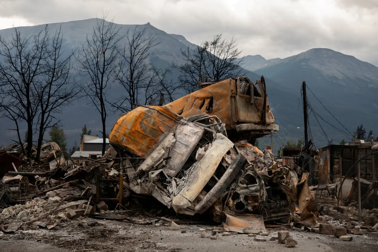 Aftermath of wildfire in Jasper