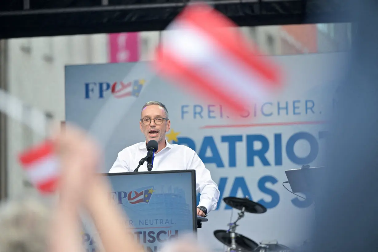 FILE PHOTO: Freedom Party FPOe EU election campaign rally in Vienna