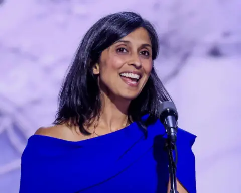 Usha Vance defends husband’s ‘childless cat ladies’ comment as a ‘quip’ in first solo interview