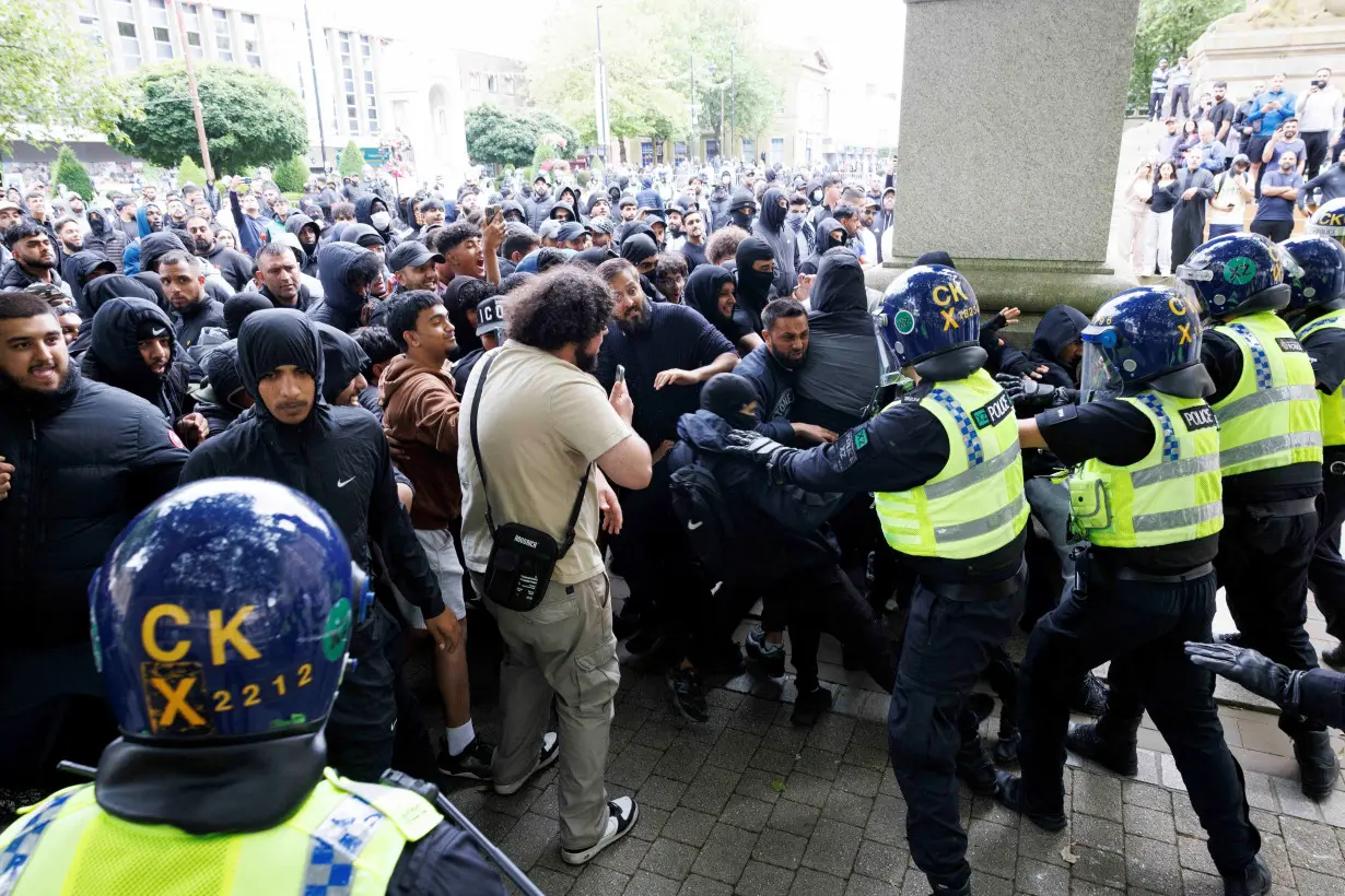 Protest against illegal immigration, in Bolton