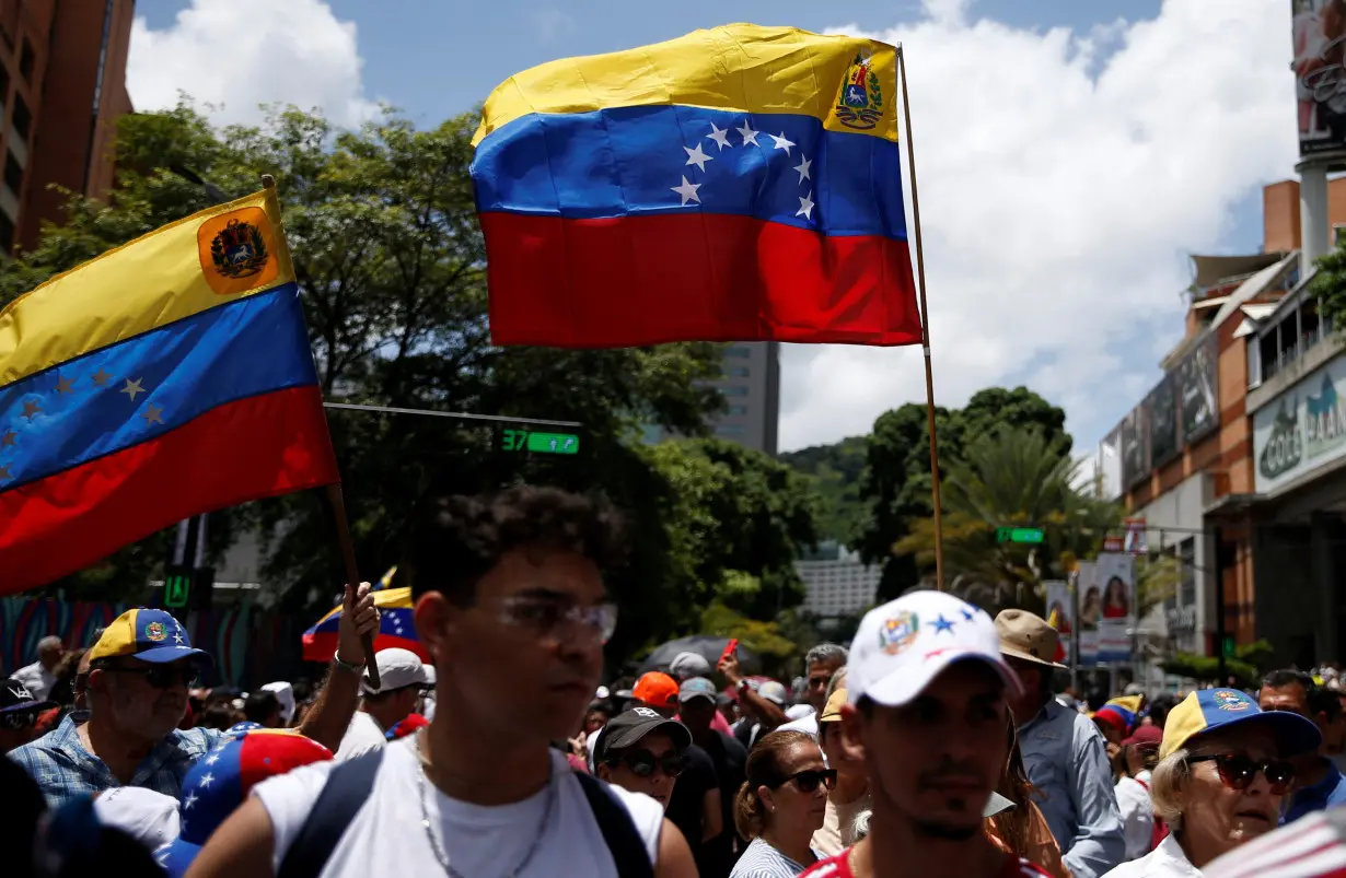 Venezuela's opposition leaders call for a march to defend democracy, in Caracas