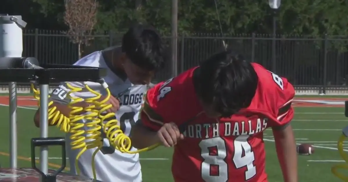 Texas high school football is back amid triple-digit heat. Here's how North Dallas HS prepares its team.