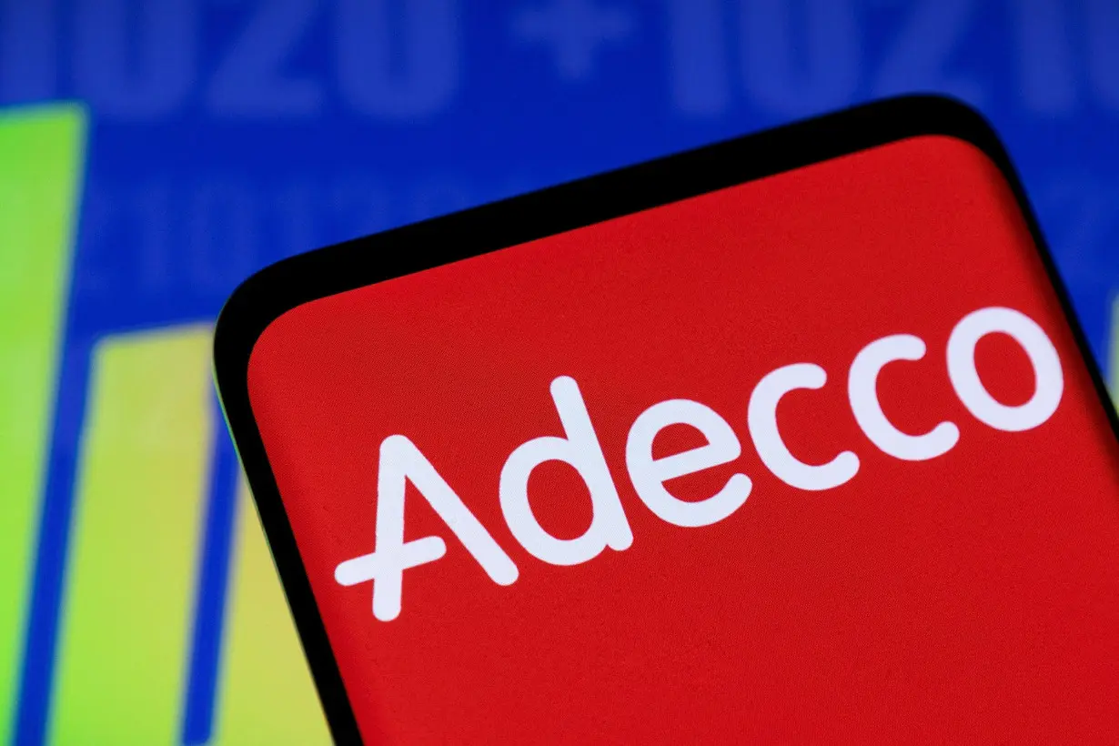 FILE PHOTO: Illustration shows Adecco logo