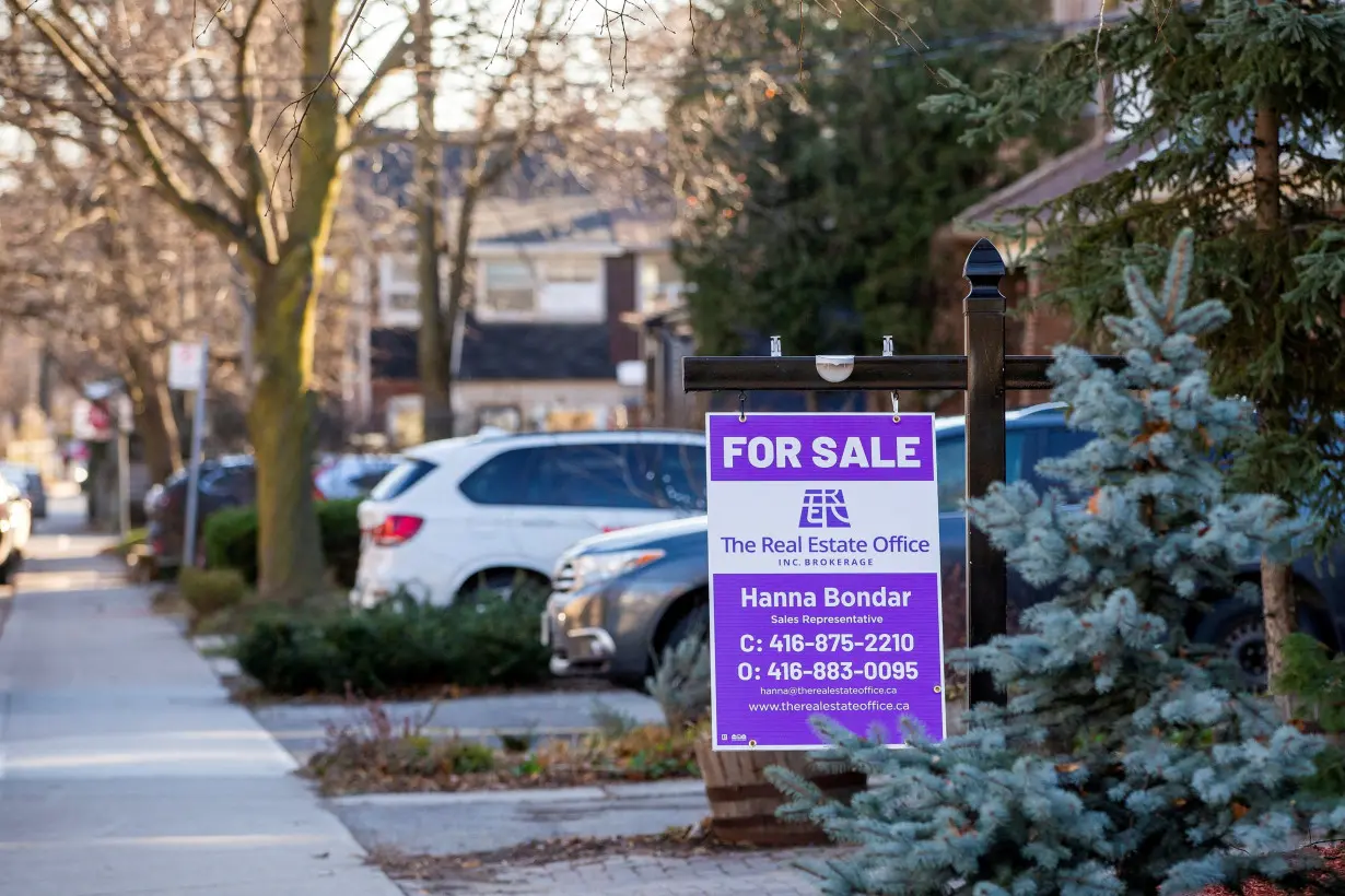 FILE PHOTO: Real estate sings in Toronto