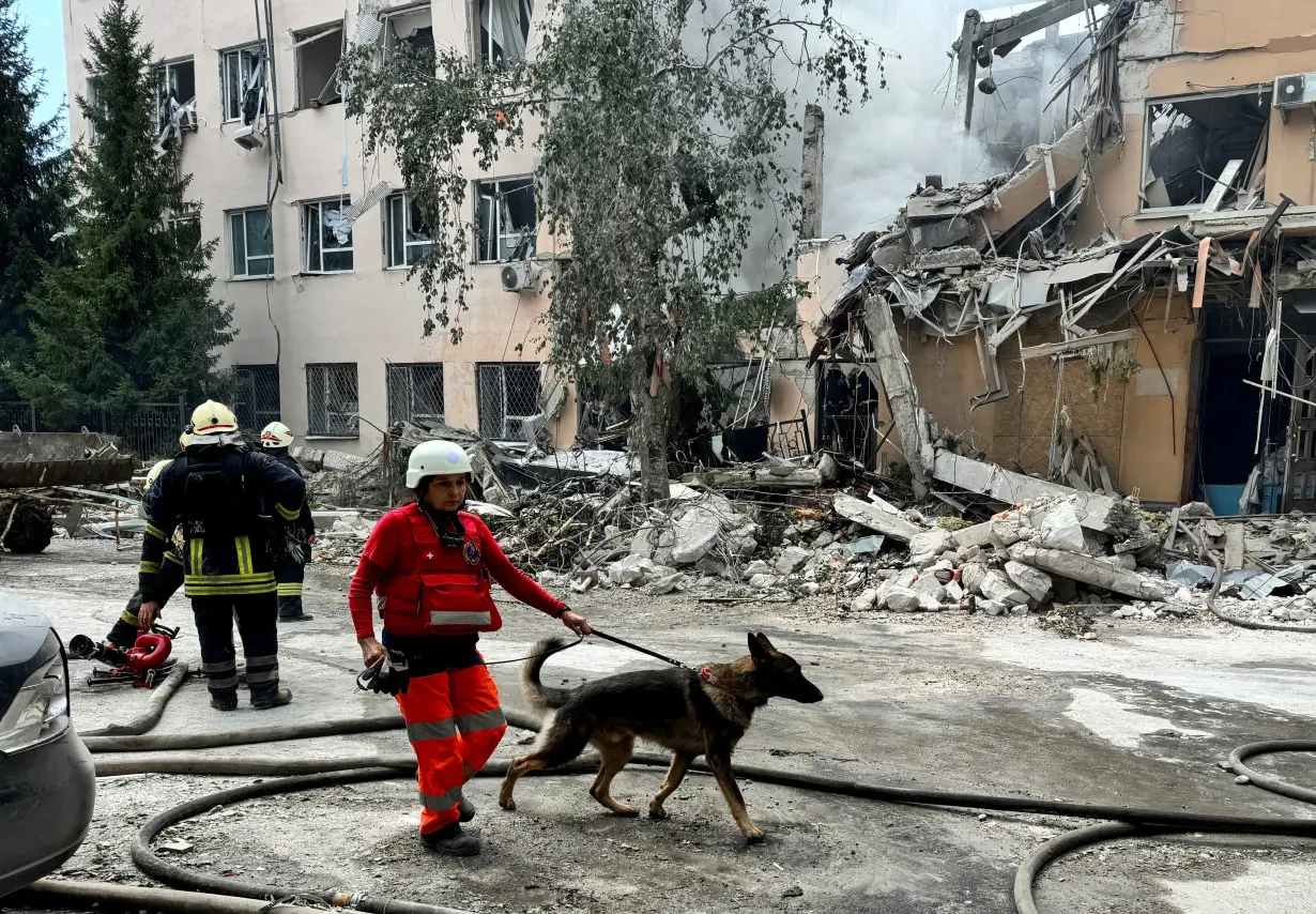 Aftermath of a Russian missile attack in Kharkiv