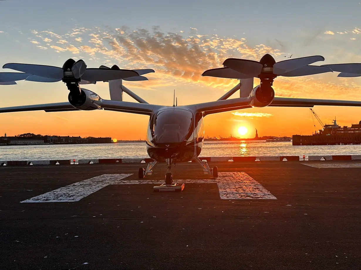 New York City's first-ever electric air taxi flight