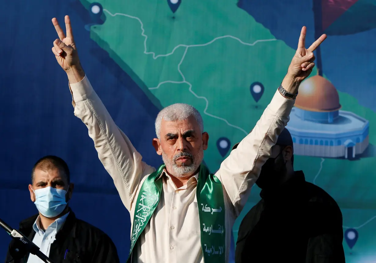 FILE PHOTO: Hamas supporters take part in an anti-Israel rally in Gaza City