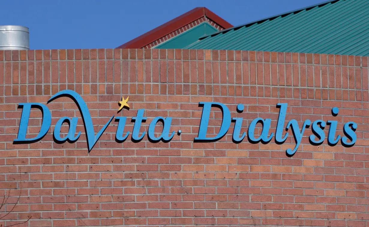 FILE PHOTO: The outdoor sign seen at the DaVita Dialysis clinic in Denver