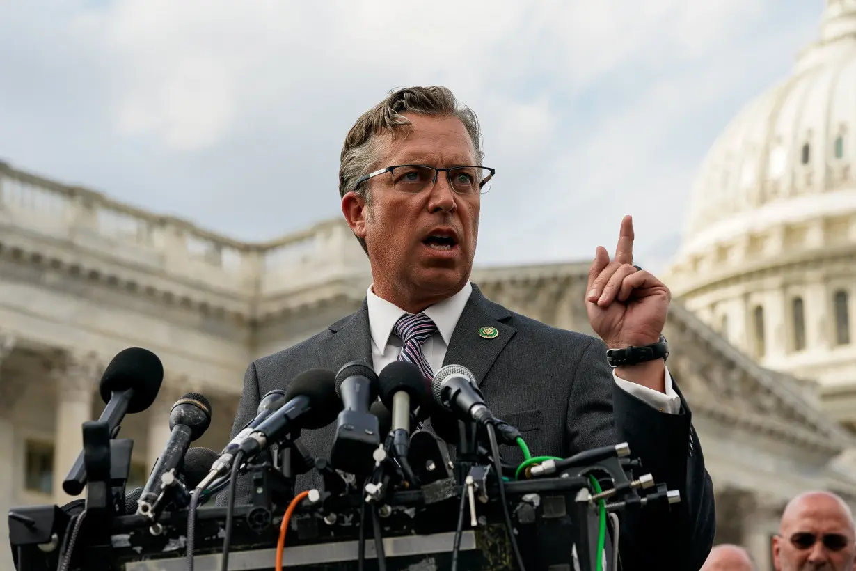 House Freedom Caucus and others hold a press conference regarding federal government spending, in Washington