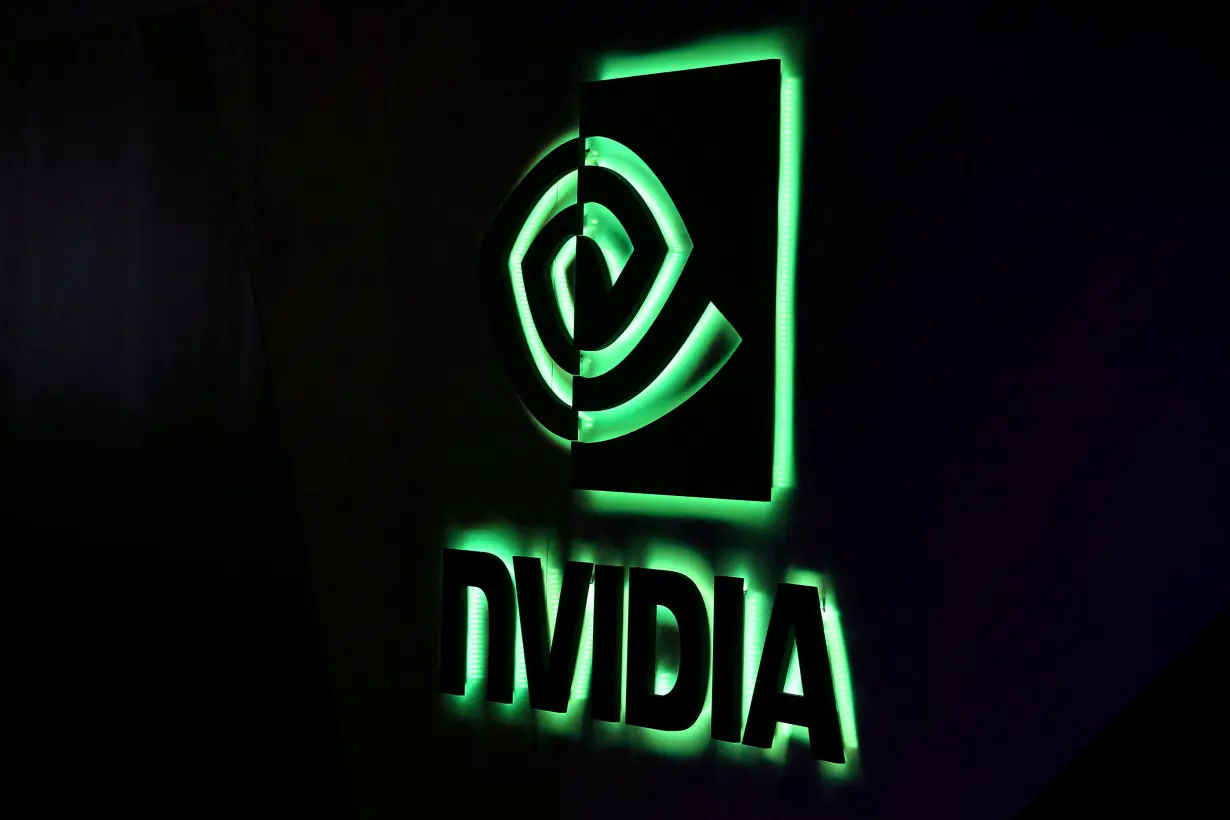 FILE PHOTO: NVIDIA logo shown at SIGGRAPH 2017