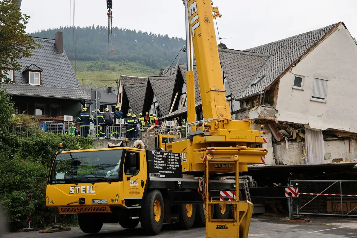 Two dead and several trapped after hotel collapses in Germany