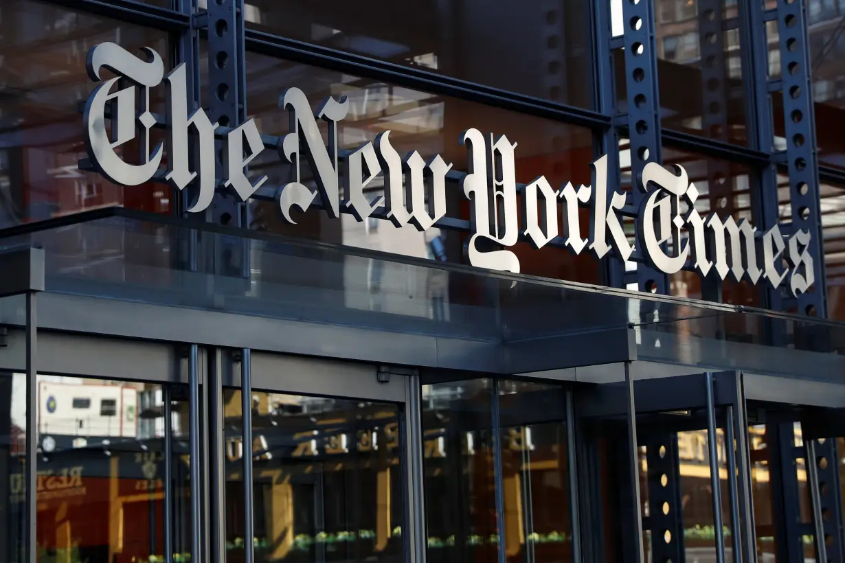 The New York Times building is seen in Manhattan, New York