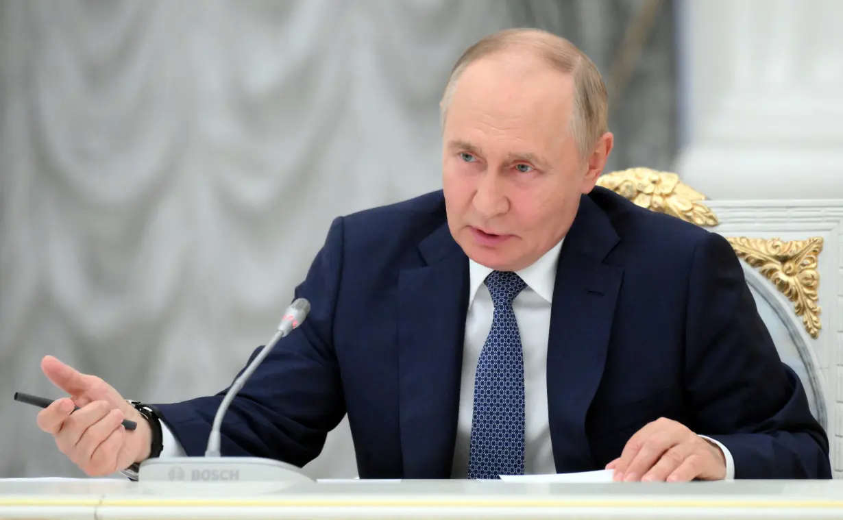 Russian President Putin chairs a meeting in Moscow