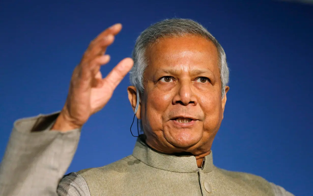 Yunus speaks at the Trust Women conference in London