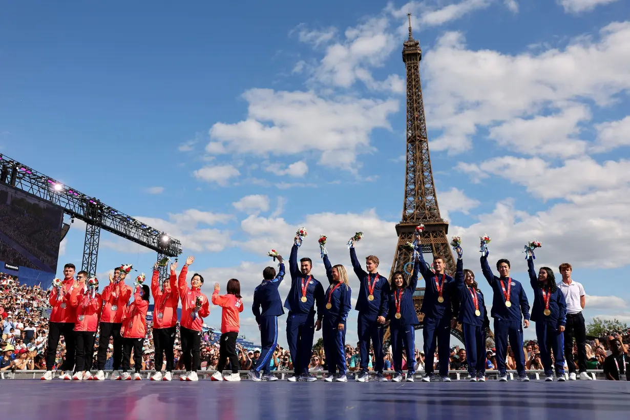 'What a special moment': US figure skating team finally receives Beijing 2022 gold medals in ceremony under the Eiffel Tower