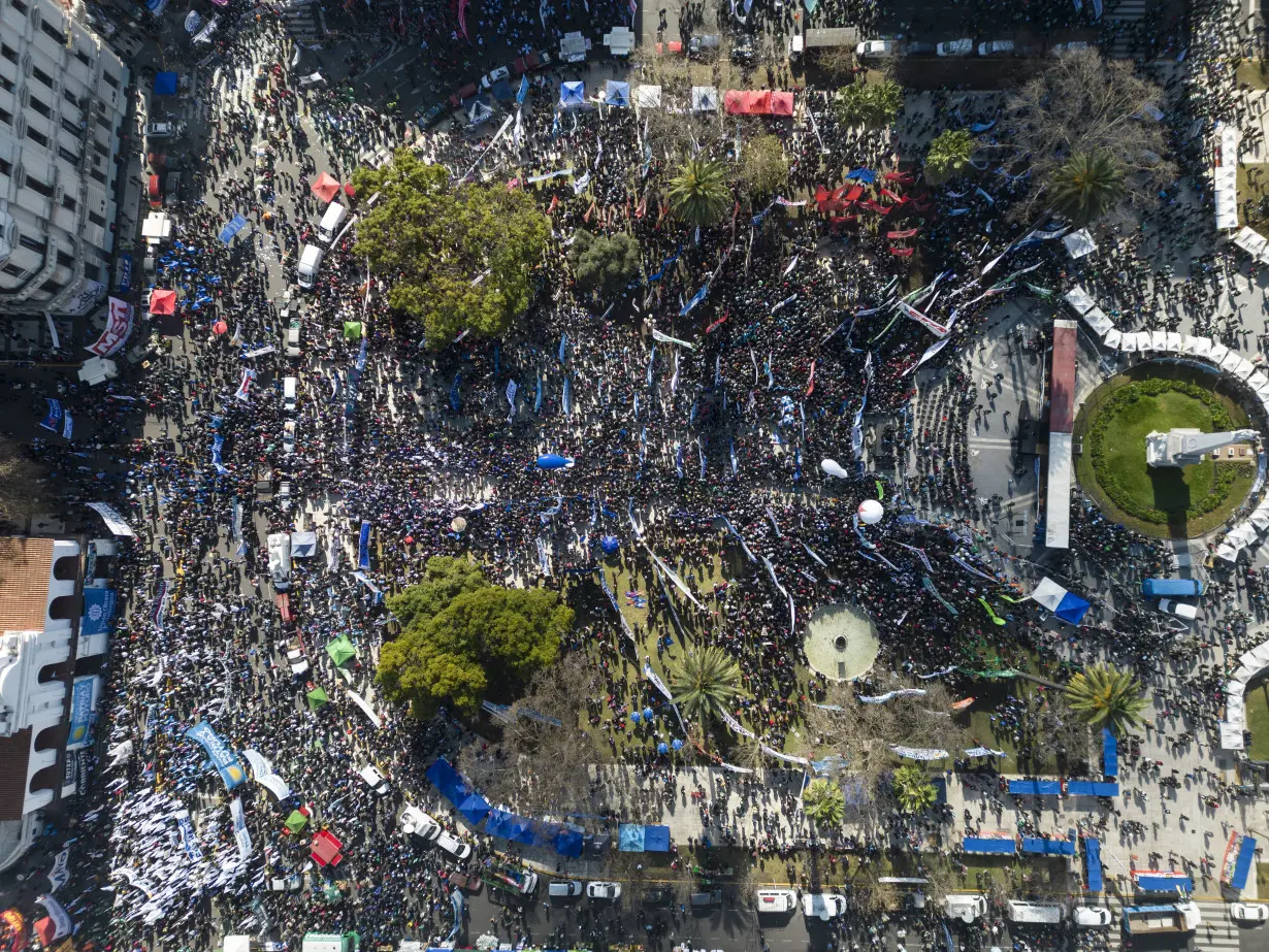 APTOPIX Argentina Saint Cajetan Protest