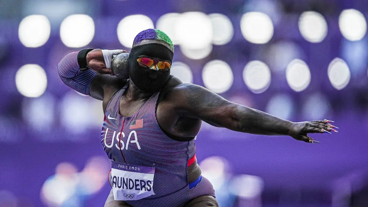 'I want to encourage other women': US star Raven Saunders wears mask and sunglasses in shot put semifinals