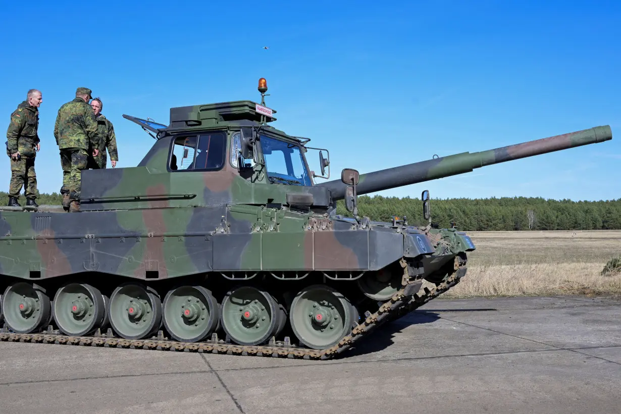 German Defence Minister Pistorius visits a training site of German army Bundeswehr in Mahlwinkel