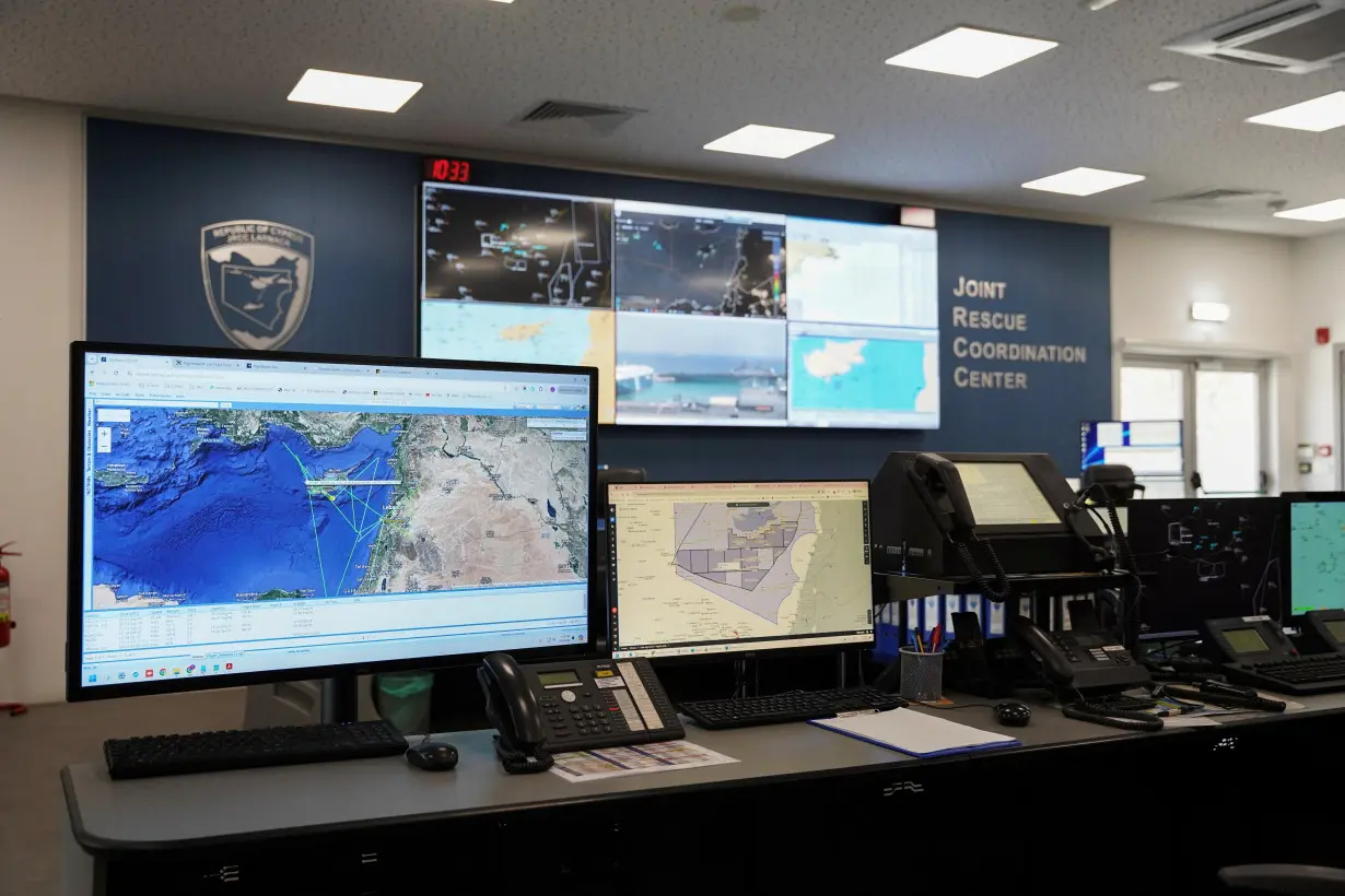 Cyprus rescue coordination centre prepares for possible evacuations amid rising tensions in the Middle East, in Larnaca